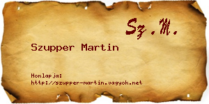 Szupper Martin névjegykártya